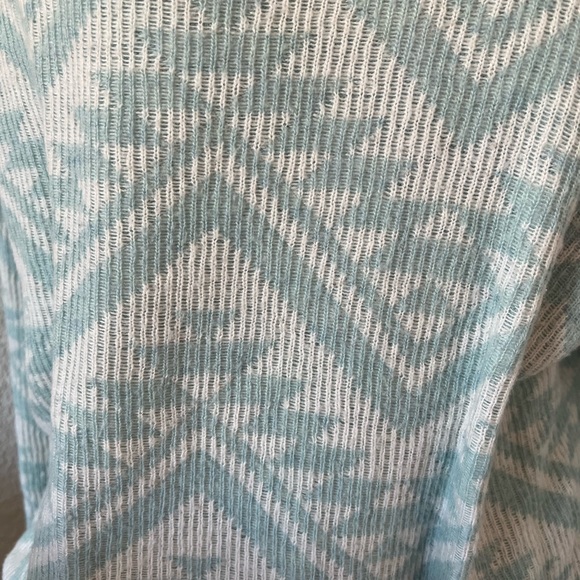 Soft Blue Aztec Sweater - Picture 2 of 5